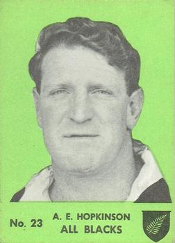 1968 Playtime Rugby Gum Famous Rugby Players - Green #23 Alister Hopkinson Front